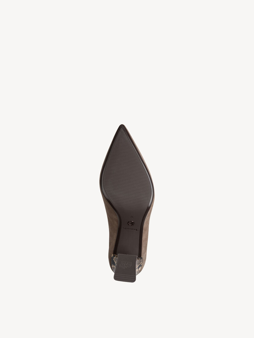 Leren Pumps - bruin, TAUPE COMB, hi-res