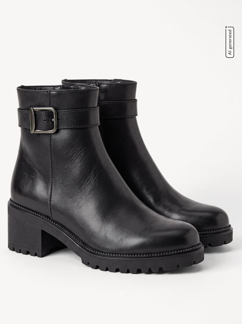 Stiefelette, BLACK LEATHER, hi-res
