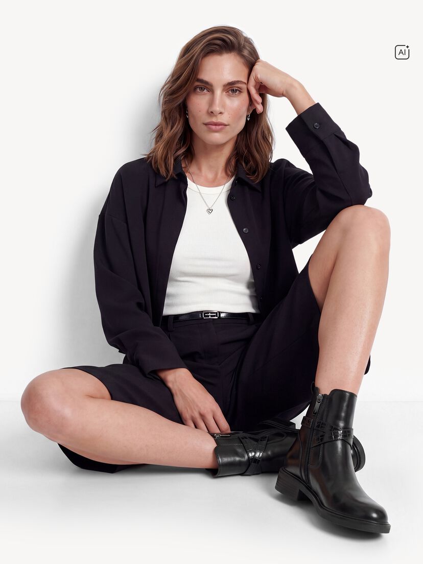Chelseaboot - zwart, BLACK, hi-res