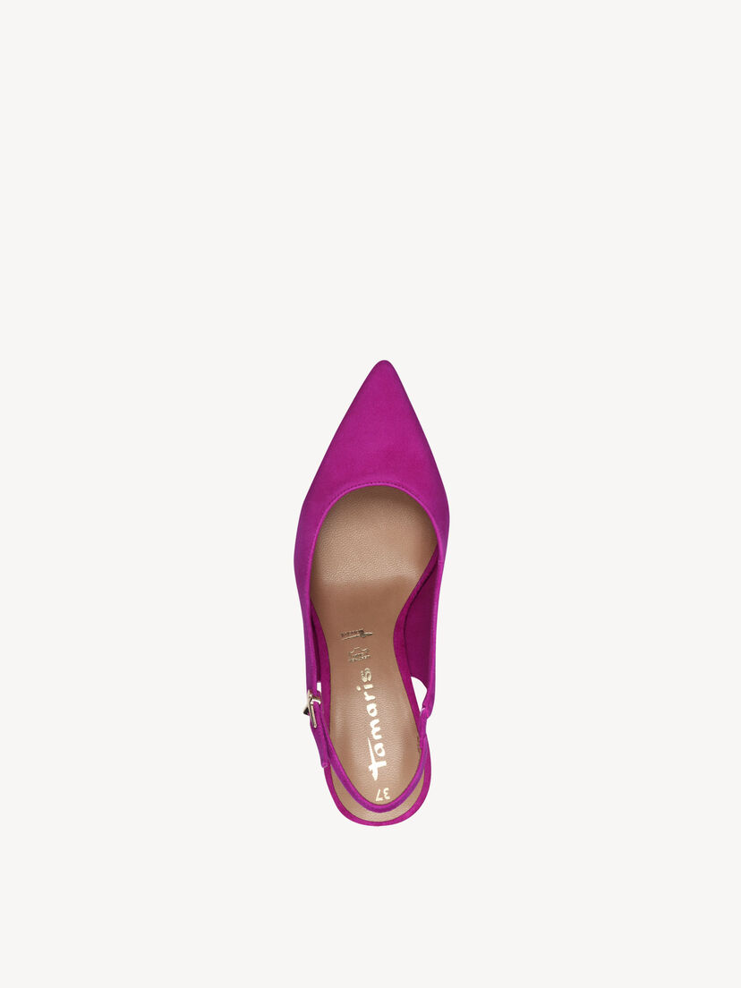 Leren Slingpumps - pink, DARK PINK, hi-res