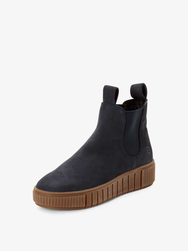 Leder Chelsea Boot - blau, NAVY, hi-res