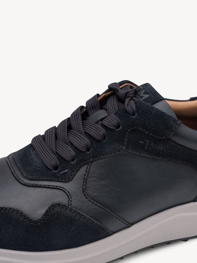 Leren Sneaker - blauw, NAVY, hi-res