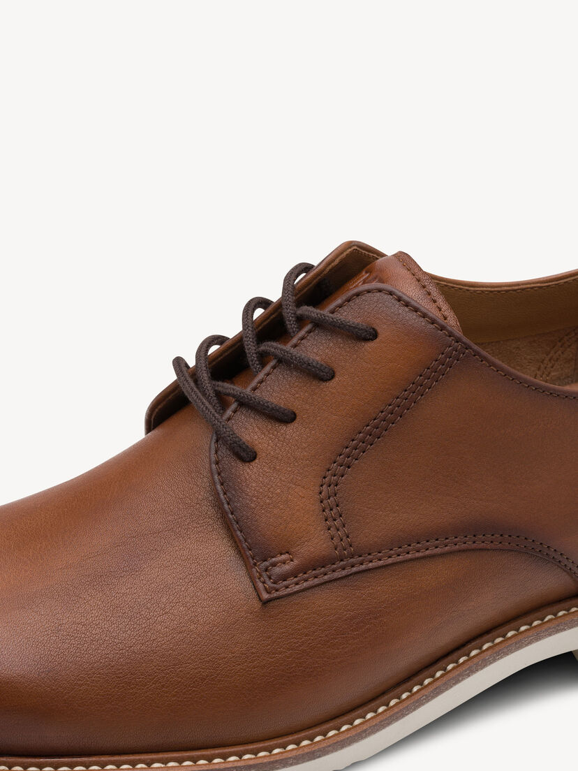 Leren Lage schoen - bruin, COGNAC LEATHER, hi-res