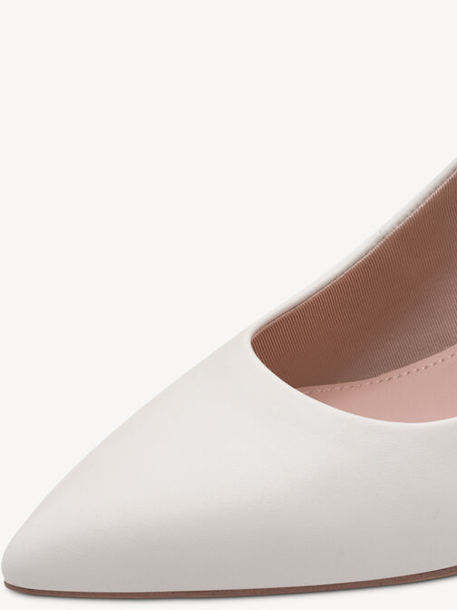Pumps, WHITE LEATHER, hi-res