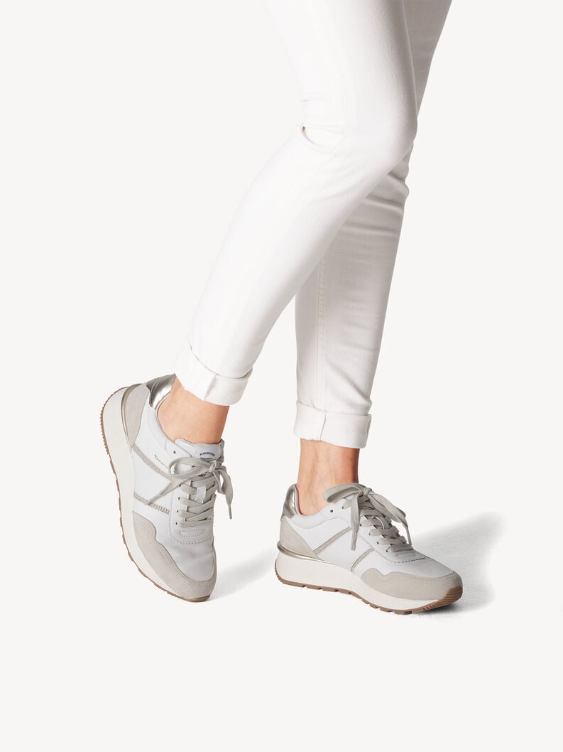 Sneaker - wit, WHITE/IVORY, hi-res