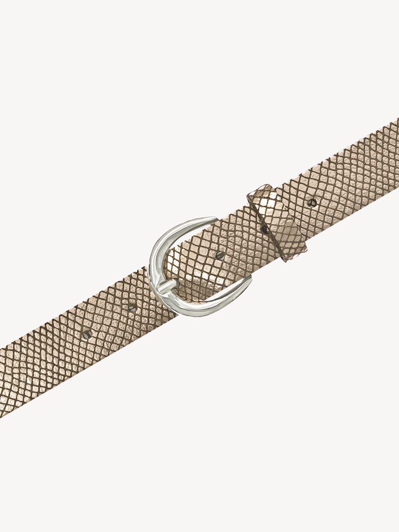 Ceinture en cuir - métallique, Taupe-Kupfermetallic, hi-res