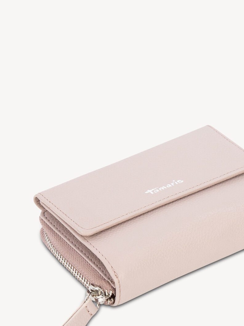 Leather Wallet - pink, mauve, hi-res