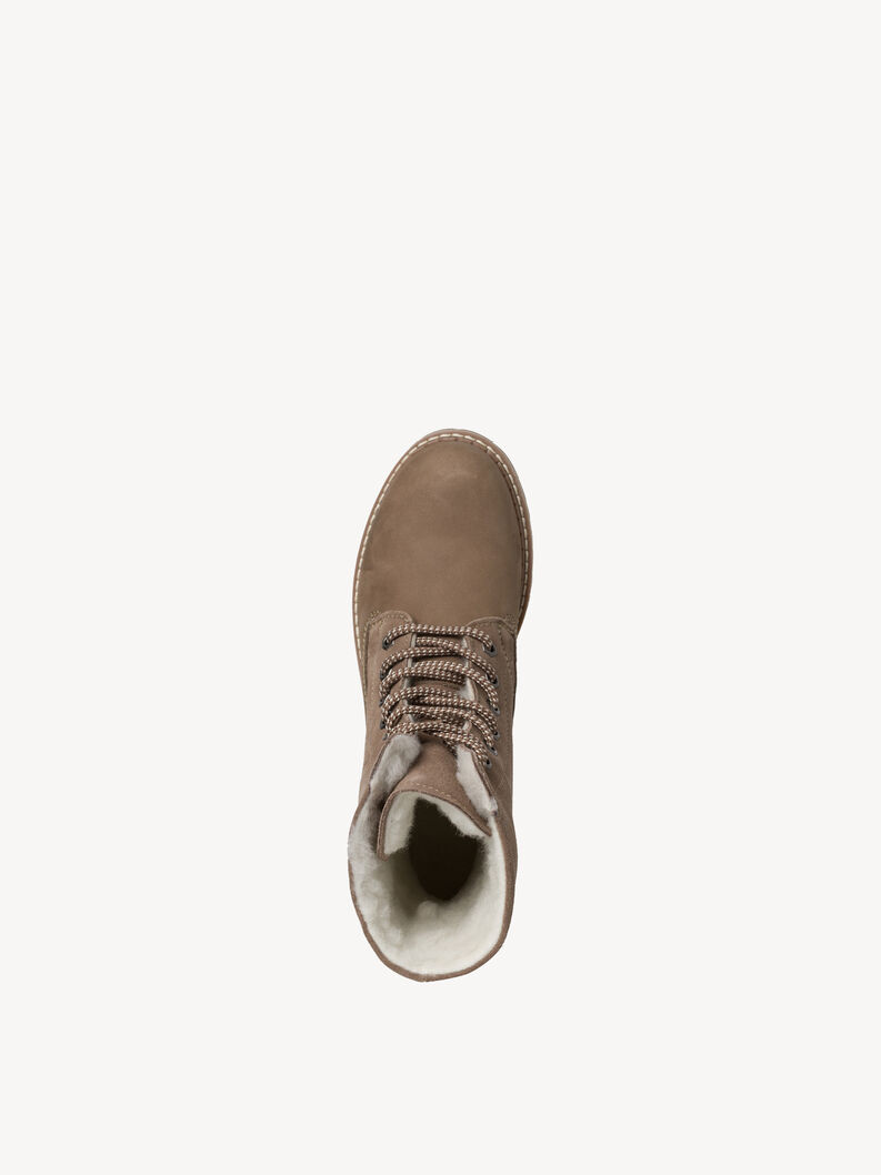 Lederstiefelette - beige Warmfutter, TAUPE, hi-res
