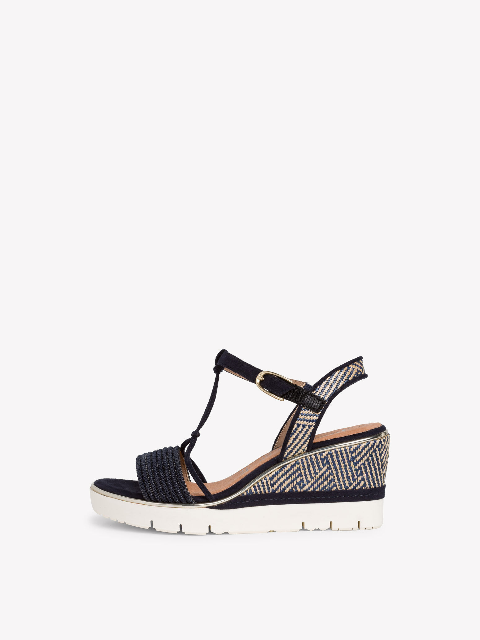 tamaris navy wedge shoes