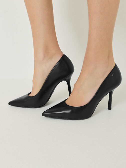 Pumps, BLK LEATH. UNI, hi-res