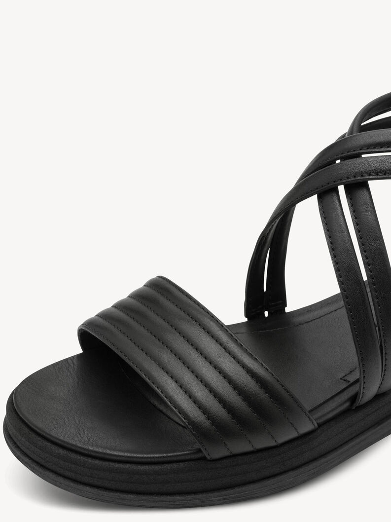 Sandaletter, BLACK LEATHER, hi-res