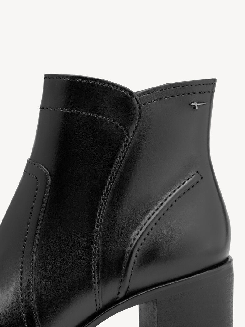 Bottine en cuir - noir, BLACK LEATHER, hi-res