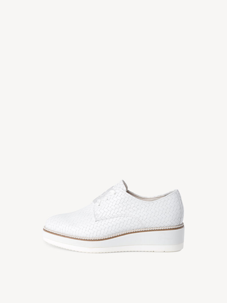 Leather Low shoes - white, WHITE STRUCT., hi-res