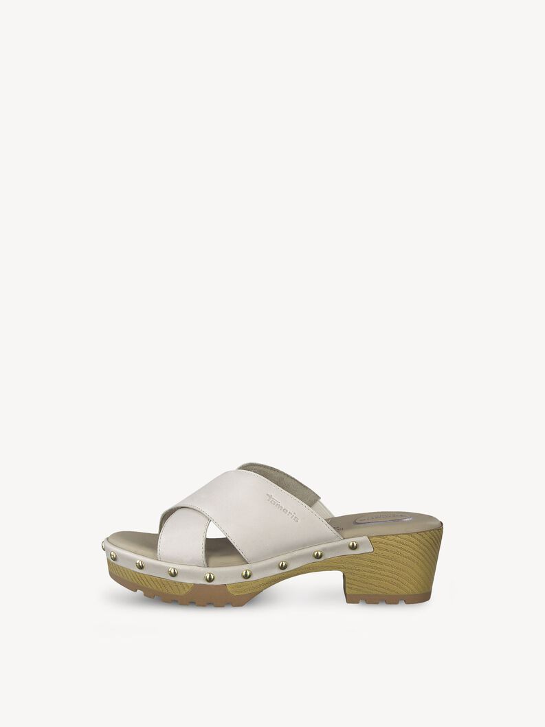 Leather Mule - white, OFFWHITE, hi-res