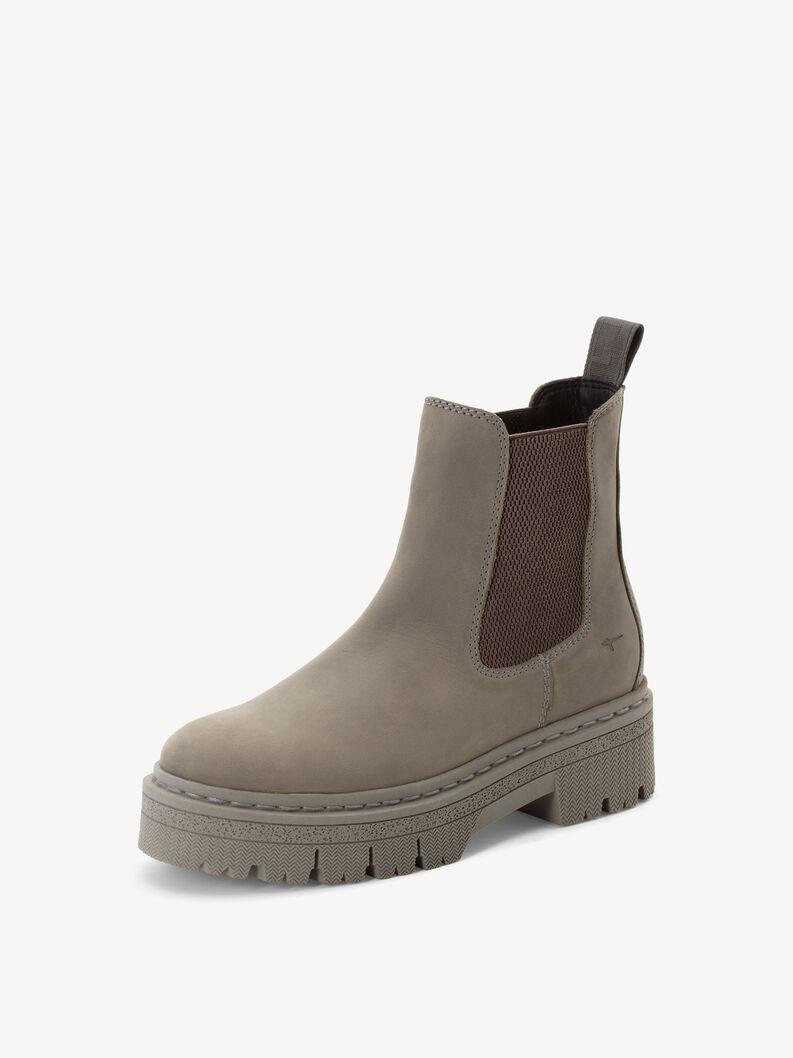 Leder Chelsea Boot - grau, GREY, hi-res
