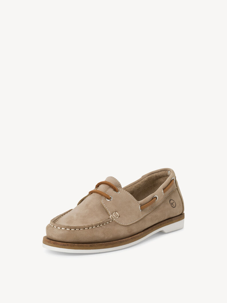 Mocassin en cuir - beige, TAUPE, hi-res