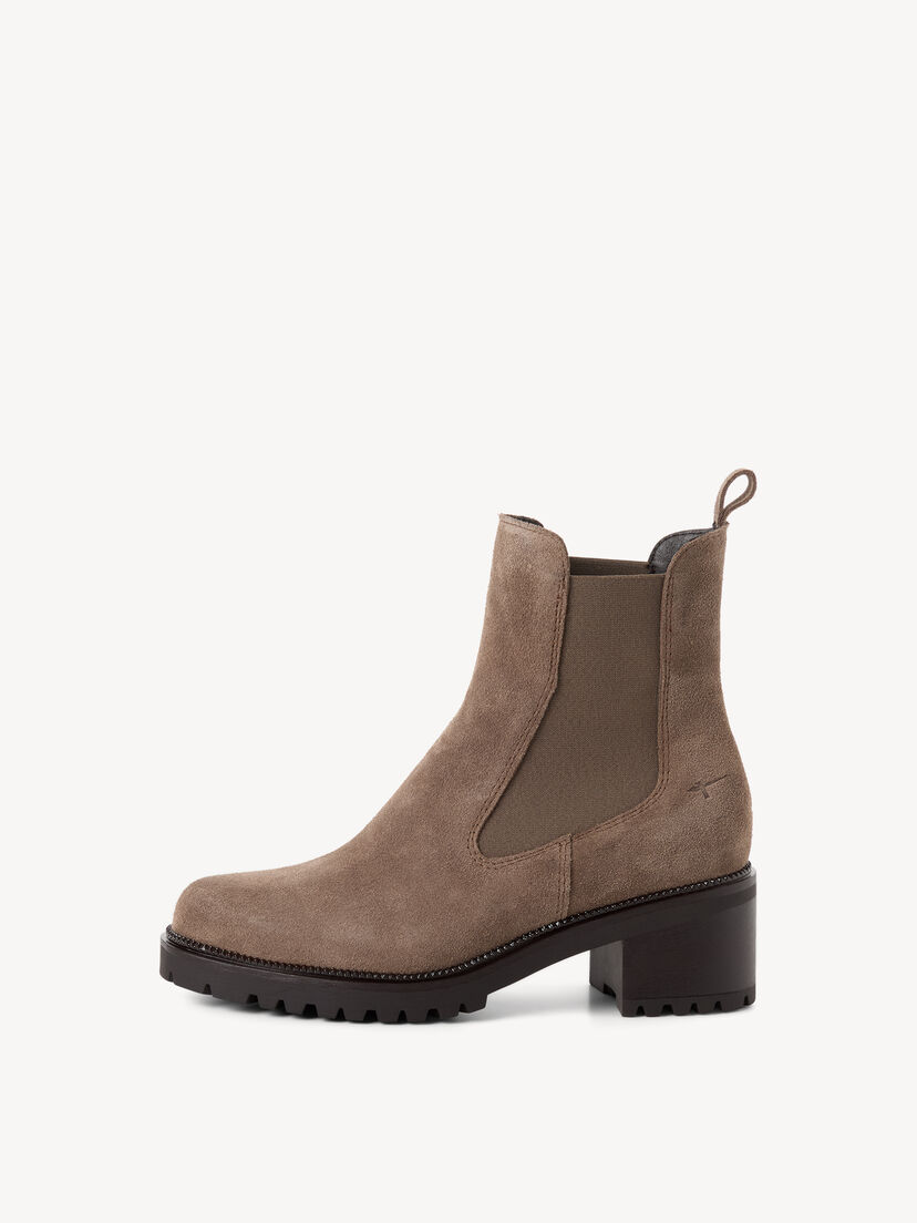 Leren Chelseaboot - beige, TAUPE, hi-res