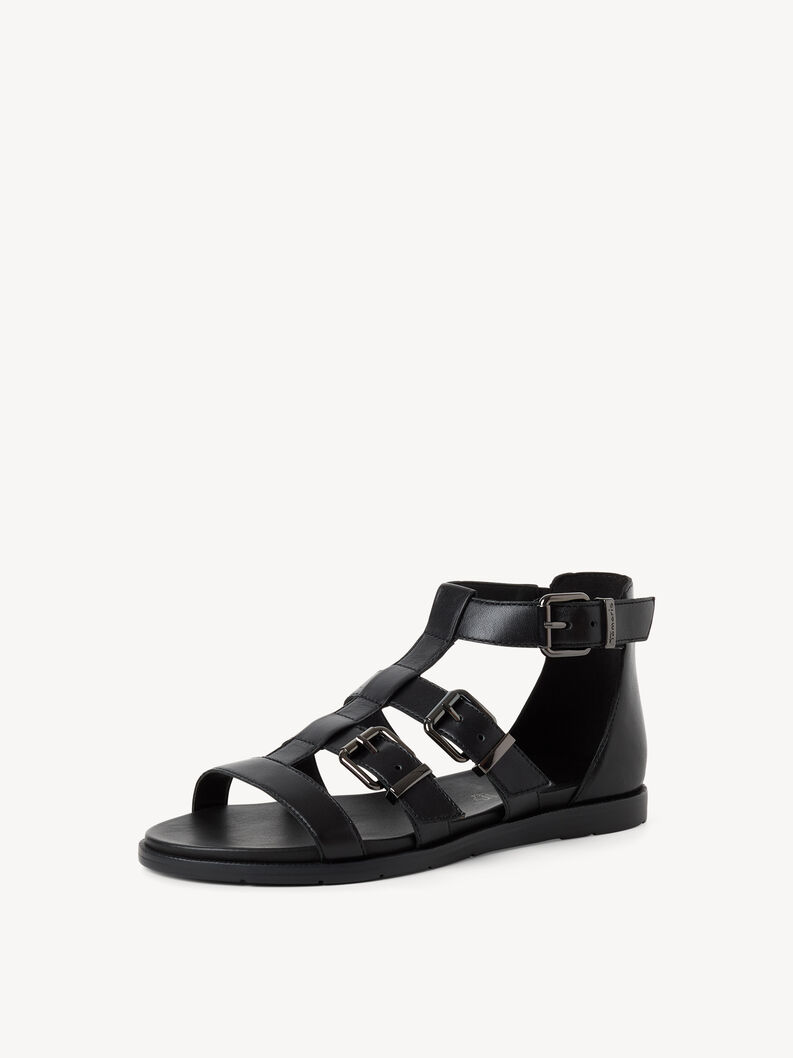 Sandal - sort, BLACK, hi-res