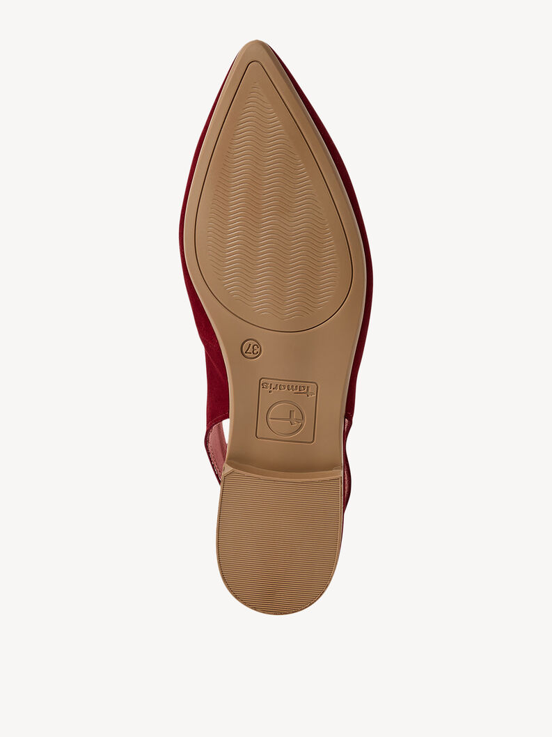 Leather sling pumps - red, CHERRY, hi-res