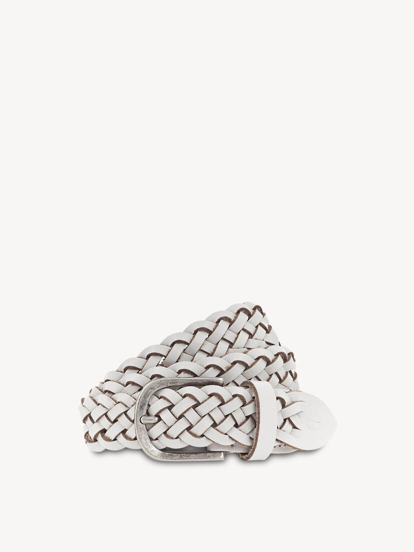 Leren Riem - wit, wit, hi-res
