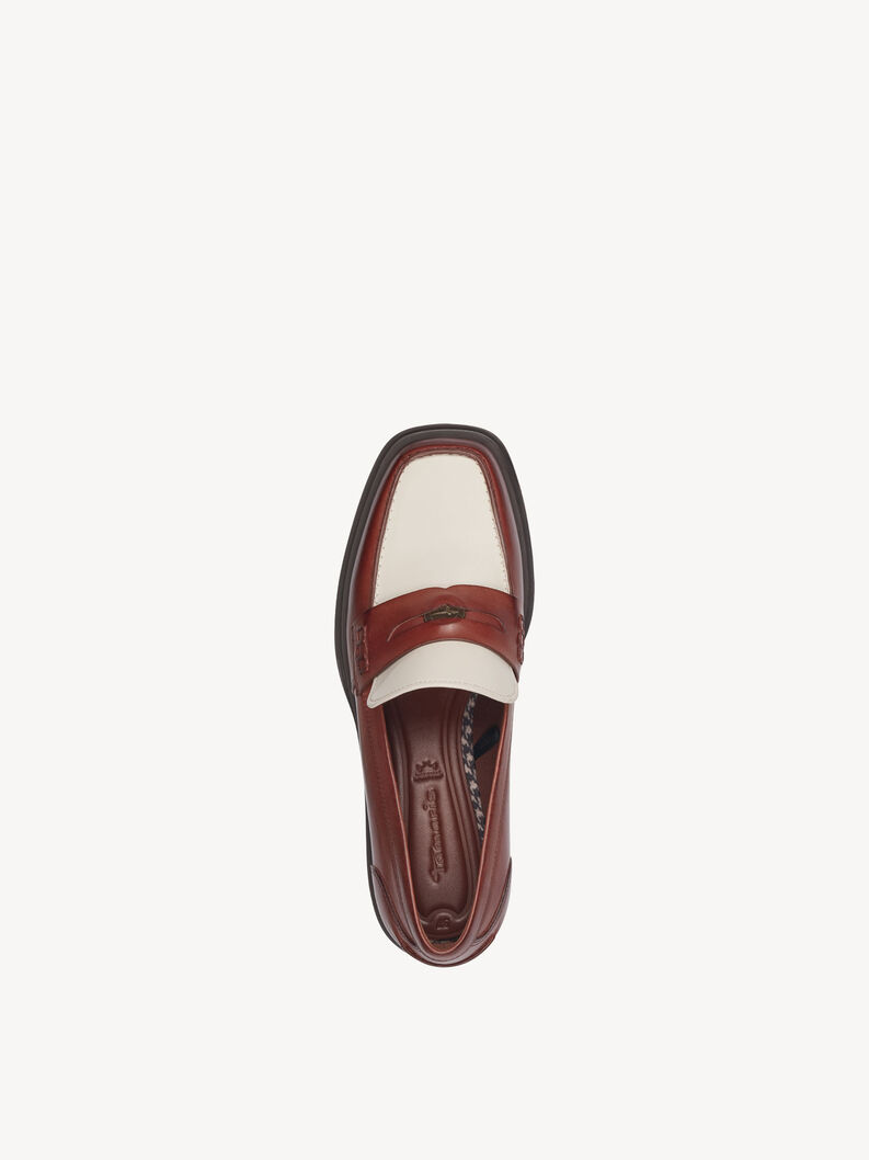 Slipper en cuir - marron, COGNAC COMB, hi-res