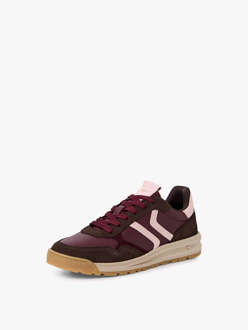 Leren Sneaker - rood, MERLOT COMB, hi-res