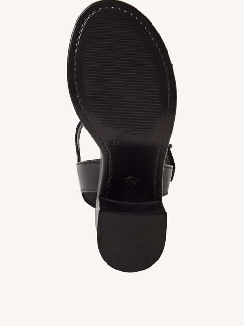 Sandale &agrave; talon, BLACK LEATHER, hi-res