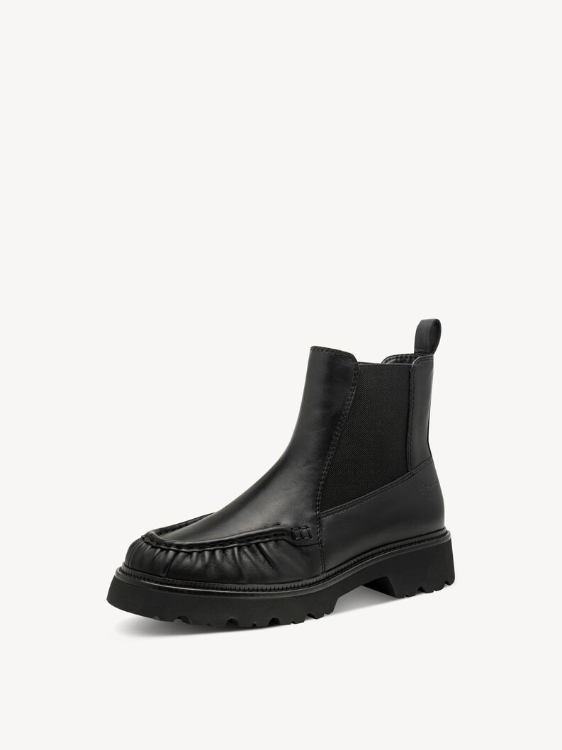 Leder Chelsea Boot - schwarz, BLACK LEATHER, hi-res