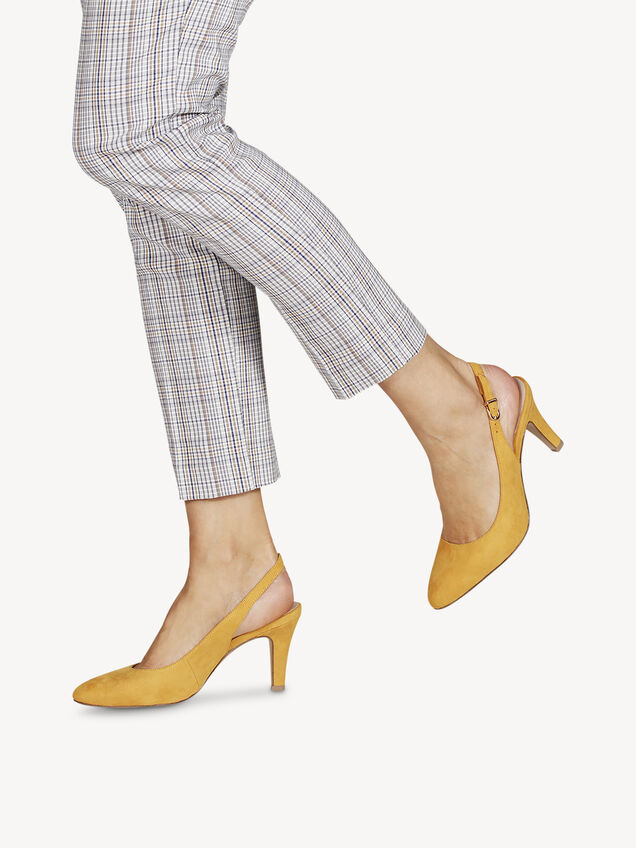 rote slingpumps tamaris