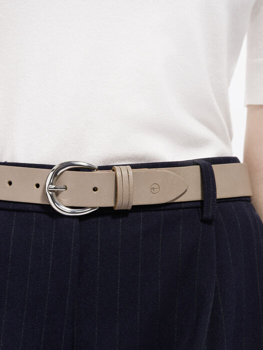 Leren riem, grau taupe, hi-res