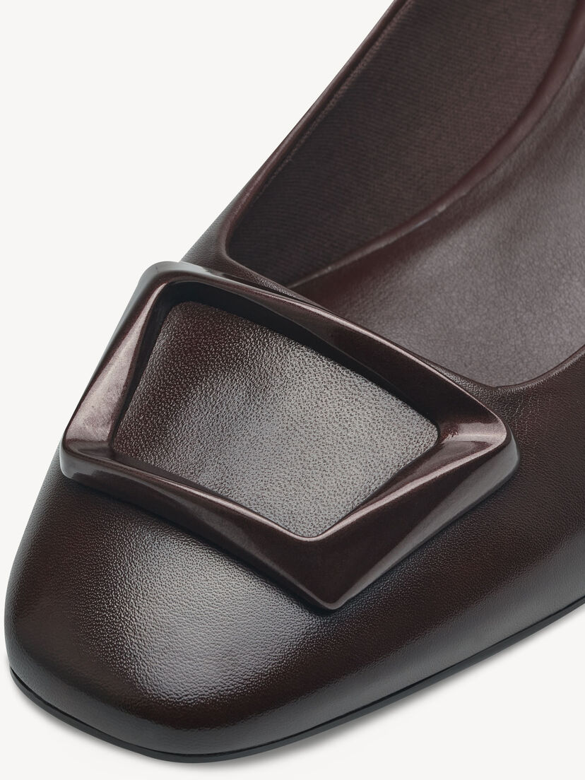 Leren Pumps - bruin, MAHOGANY LEA., hi-res