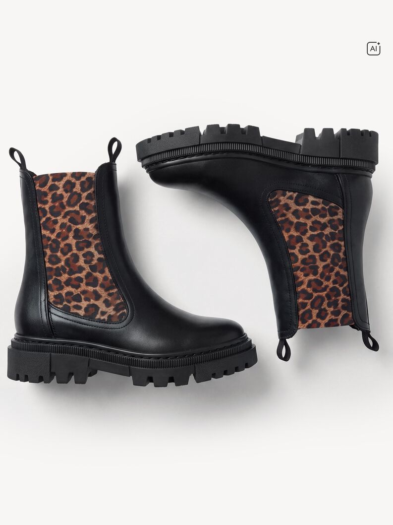 Chelsea boot, BLACK/LEOPARD, hi-res