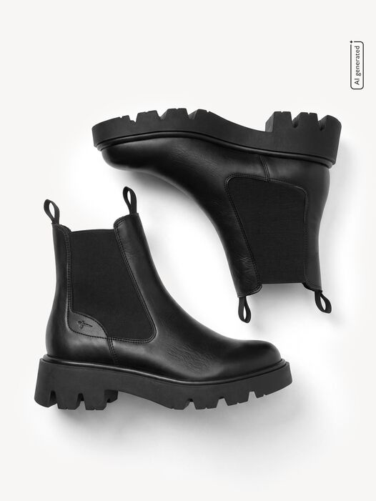 Chelseaboot, BLACK LEATHER, hi-res