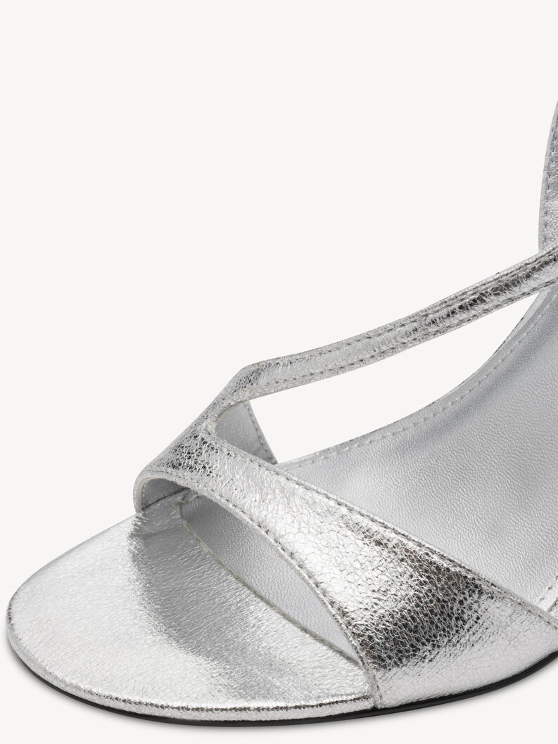 Sandały na obcasie - metaliczny, SILVER, hi-res