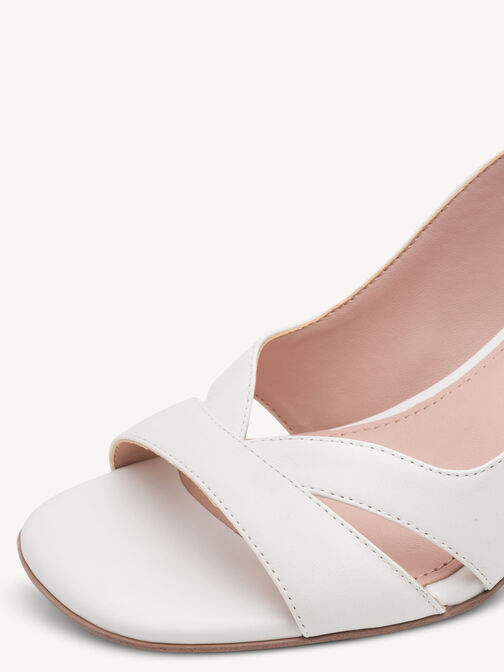 Heeled sandal, WHITE LEATHER, hi-res
