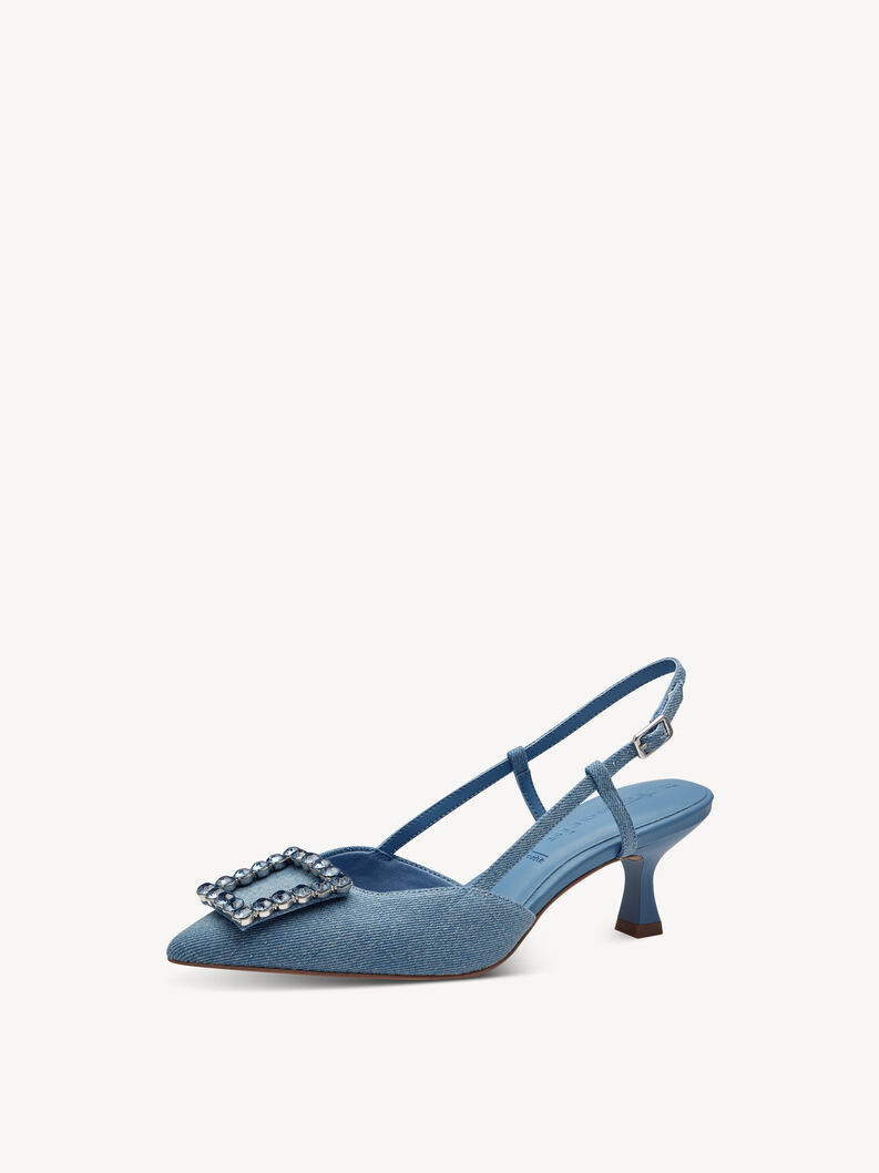 Sling pumps - blue, DENIM, hi-res