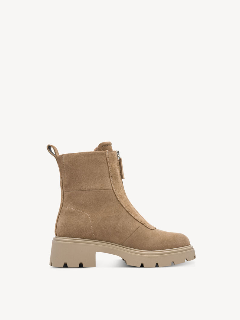 Lederstiefelette - beige, BEIGE, hi-res