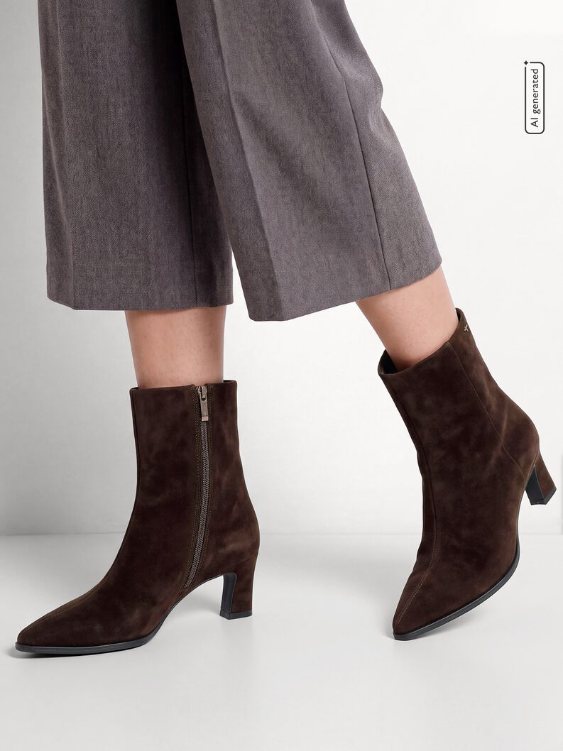 Leather Bootie - brown, 304, hi-res
