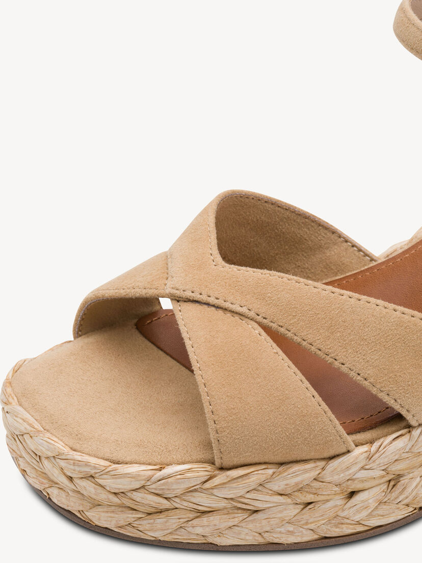 Leren Sandaaltje - bruin, TAN SUEDE, hi-res
