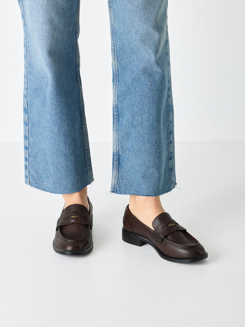 Leren Instappers - bruin, 304, hi-res