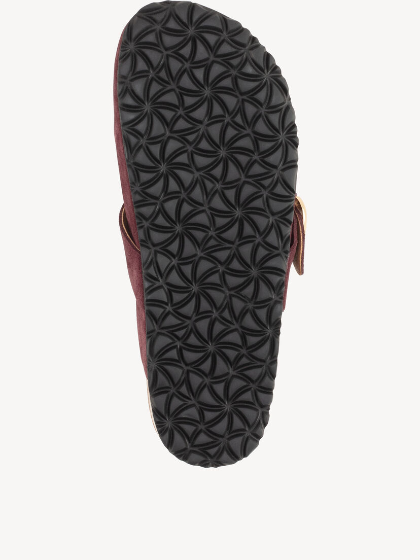 Leren Slipper - rood, BORDEAUX, hi-res
