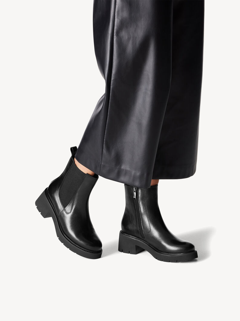 Leather Chelsea boot - black, BLACK LEATHER, hi-res