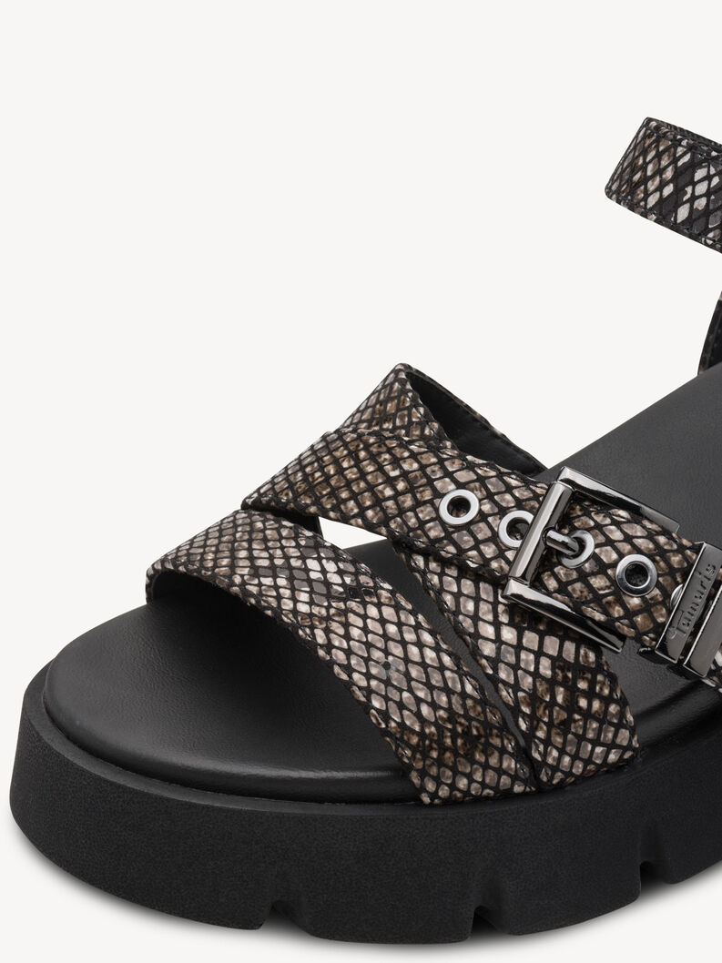 Sandalette - schwarz, BLACK SNAKE, hi-res