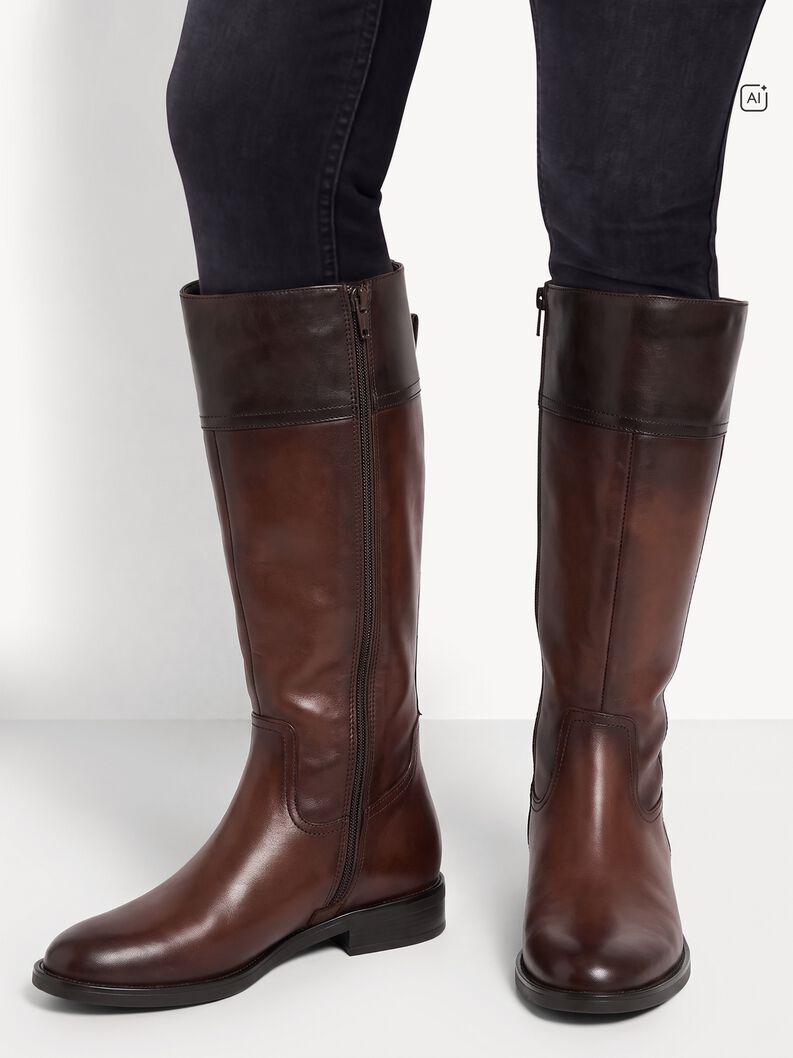 Leather Boots - brown, COGNAC COMB, hi-res