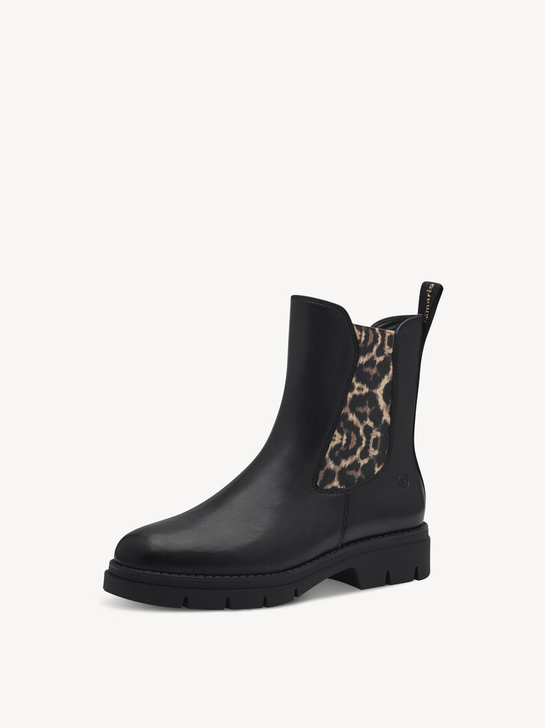 Chelsea Boot - schwarz, BLACK/LEOPARD, hi-res