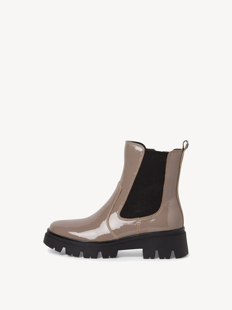 Leather Chelsea boot - brown, TAUPE PATENT, hi-res
