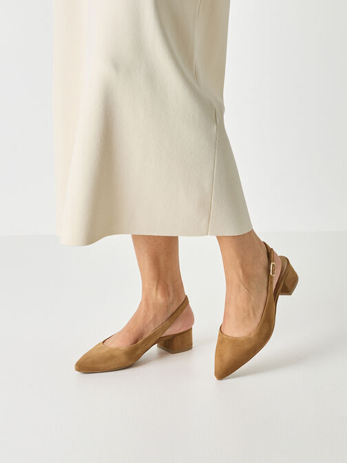 sling pumps, COGNAC, hi-res