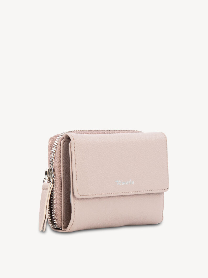 Leather Wallet - pink, mauve, hi-res