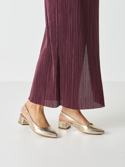 Slingpumps, LIGHT GOLD MET, hi-res