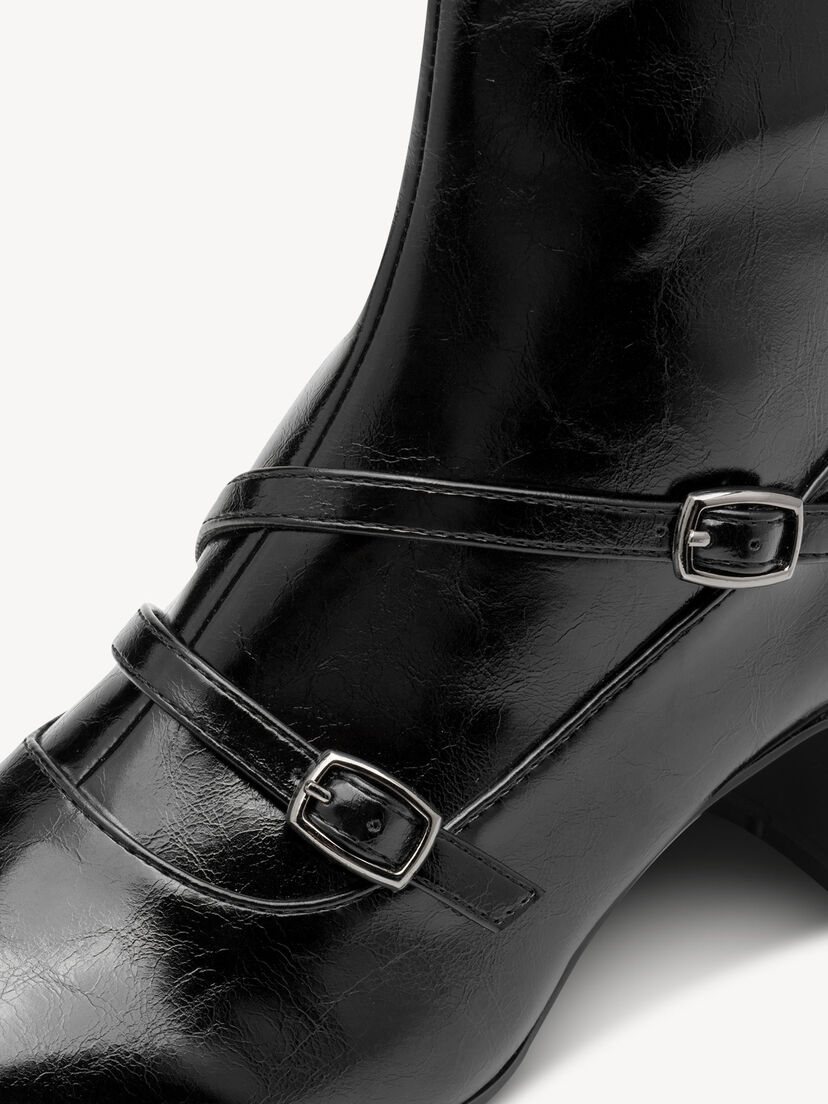 Enkellaarsje - zwart, BLACK, hi-res